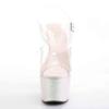 Pleaser - ADORE708HMG Sandale à bride à la cheville, Pole dance chaussures - Chaussures de pole dance - Rose/Transparent Product image
